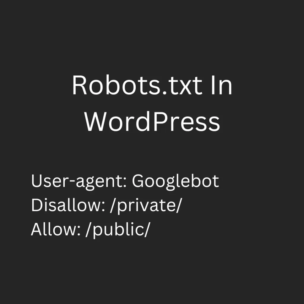 Robots.txt written on image